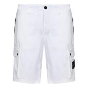 Witte Katoenen Shorts voor Mannen Stone Island , White , Heren