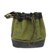 Pre-owned Canvas shoulder-bags Louis Vuitton Vintage , Green , Dames