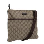 Pre-owned Canvas shoulder-bags Gucci Vintage , Beige , Dames