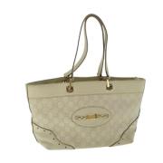 Pre-owned Canvas shoulder-bags Gucci Vintage , White , Dames