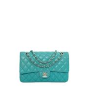 Pre-owned Leather chanel-bags Chanel Vintage , Blue , Dames