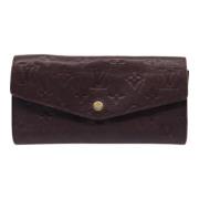 Pre-owned Leather wallets Louis Vuitton Vintage , Purple , Dames