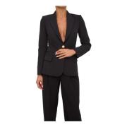 Elegante Blazer voor Vrouwen Elisabetta Franchi , Black , Dames