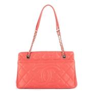 Pre-owned Leather chanel-bags Chanel Vintage , Red , Dames