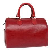 Pre-owned Leather handbags Louis Vuitton Vintage , Red , Dames