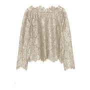 Kant Blouse Gustav , Beige , Dames