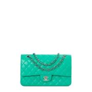 Pre-owned Leather chanel-bags Chanel Vintage , Green , Dames