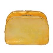 Pre-owned Leather backpacks Louis Vuitton Vintage , Yellow , Dames