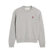 Hart Sweatshirt - Grijs Ami Paris , Gray , Dames