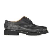 Zwarte leren veterschoenen Paraboot , Black , Heren