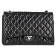 Pre-owned Leather chanel-bags Chanel Vintage , Black , Dames