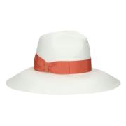 Sophie Panama Fijne Brede Rand Hoed Borsalino , White , Dames