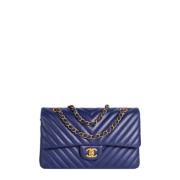 Pre-owned Leather chanel-bags Chanel Vintage , Purple , Dames