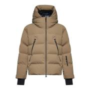 Beige Gewatteerd Donsjack met Capuchon Moncler , Beige , Heren