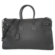 Pre-owned Leather handbags Yves Saint Laurent Vintage , Black , Dames