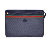 Pre-owned Canvas clutches Gucci Vintage , Blue , Dames