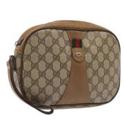 Pre-owned Canvas clutches Gucci Vintage , Beige , Dames