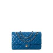 Pre-owned Leather chanel-bags Chanel Vintage , Blue , Dames