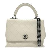 Pre-owned Leather chanel-bags Chanel Vintage , Beige , Dames