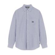 Century Oxford Overhemd Blauw Katoen Mannen Iuter , Blue , Heren