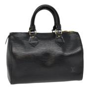 Pre-owned Leather handbags Louis Vuitton Vintage , Black , Dames