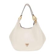 Imitatieleren driehoekig logo handtas Guess , Beige , Dames