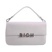 Witte Handtas met Zilveren Logo John Richmond , White , Dames