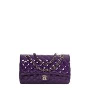 Pre-owned Leather chanel-bags Chanel Vintage , Purple , Dames