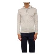 Beige Hoodie met volledige rits Eleventy , Beige , Heren