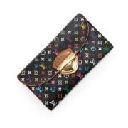 Pre-owned Coated canvas wallets Louis Vuitton Vintage , Black , Dames