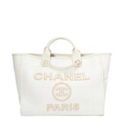 Pre-owned Cotton chanel-bags Chanel Vintage , White , Dames