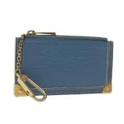 Pre-owned Leather wallets Louis Vuitton Vintage , Blue , Dames