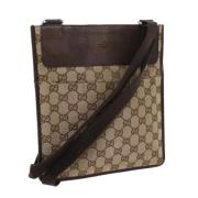 Pre-owned Canvas shoulder-bags Gucci Vintage , Beige , Dames