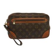 Pre-owned Canvas clutches Louis Vuitton Vintage , Brown , Dames