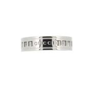 Pre-owned Metal rings Gucci Vintage , White , Dames