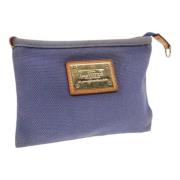 Pre-owned Canvas pouches Louis Vuitton Vintage , Blue , Dames