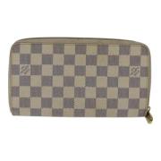 Pre-owned Canvas wallets Louis Vuitton Vintage , Gray , Dames