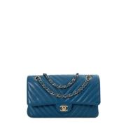 Pre-owned Leather chanel-bags Chanel Vintage , Blue , Dames