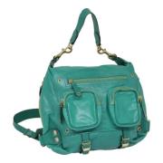 Pre-owned Leather shoulder-bags Gucci Vintage , Green , Dames