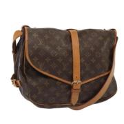 Pre-owned Canvas shoulder-bags Louis Vuitton Vintage , Brown , Dames