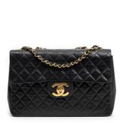 Pre-owned Leather chanel-bags Chanel Vintage , Black , Dames