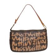 Pre-owned Canvas clutches Louis Vuitton Vintage , Brown , Dames