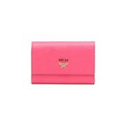 Pre-owned Leather wallets MCM Pre-owned , Pink , Dames