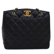 Pre-owned Leather chanel-bags Chanel Vintage , Black , Dames