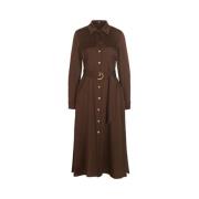 Elegante Chocoladebruine Jurk met Gouden Details Riani , Brown , Dames