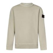 Beige Ribgebreide Trui met Badge Stone Island , Beige , Heren