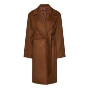 Bruine Kasjmierjas met Brede Revers Max Mara , Brown , Dames