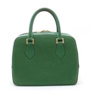 Pre-owned Leather handbags Louis Vuitton Vintage , Green , Dames