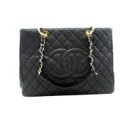 Pre-owned Leather chanel-bags Chanel Vintage , Black , Dames