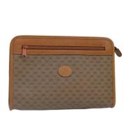 Pre-owned Canvas clutches Gucci Vintage , Beige , Dames